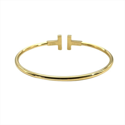 Tiffany & Co Tiffany & Co T Wire Black Onyx Bracelet 18K Yellow Gold 8.0g