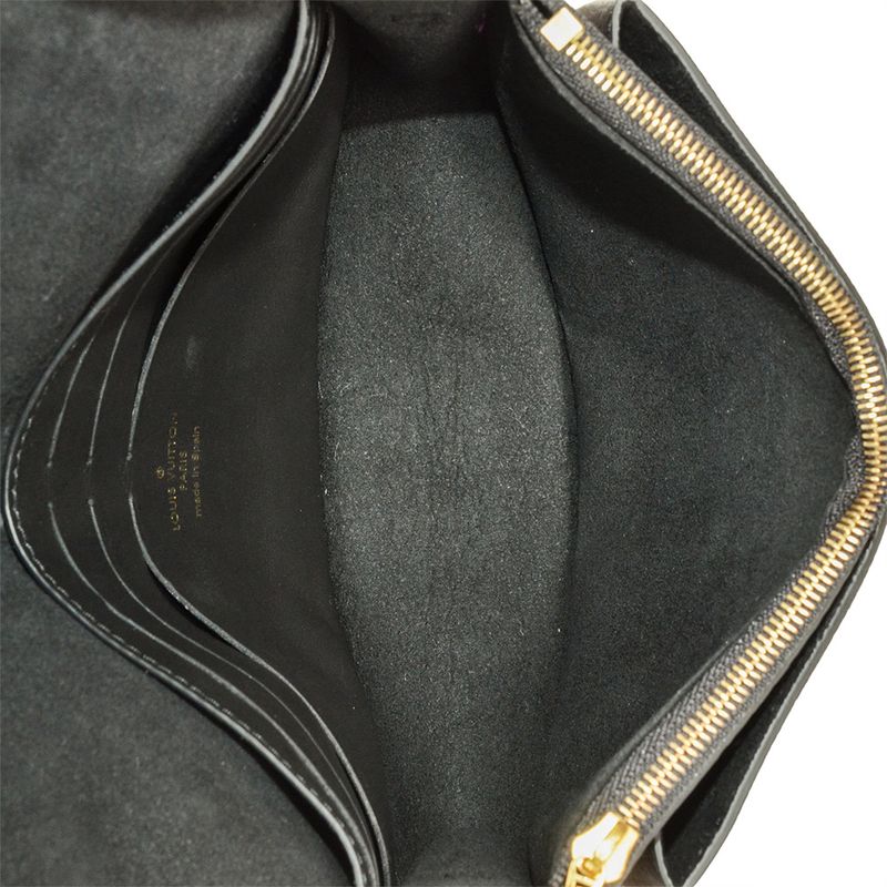 Louis Vuitton Portefeuille Vavin Chain Wallet Damier Ebène N60221 Brown Gold