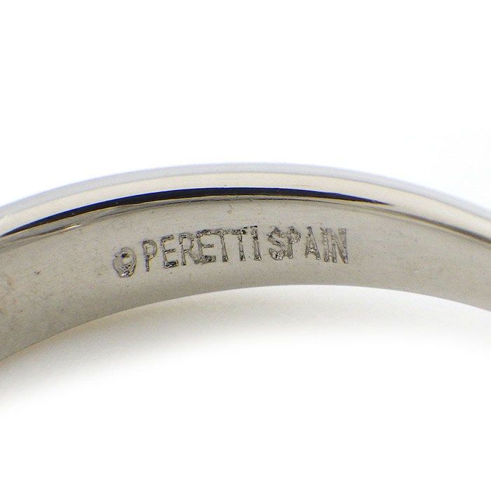 Tiffany & Co Tiffany & Co Ring Open Heart with Diamonds Pt950 Size 10.5