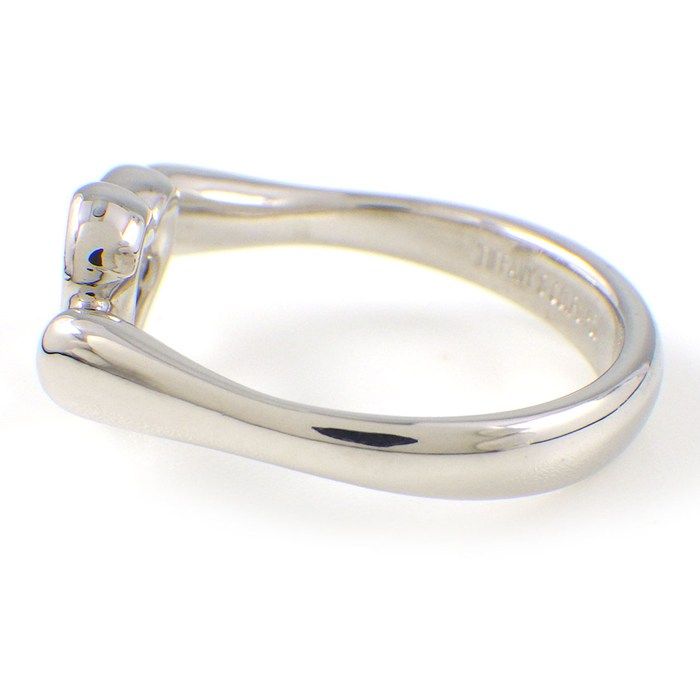 Tiffany & Co Tiffany & Co Ring Open Heart with Diamonds Pt950 Size 10.5