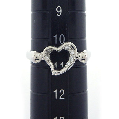 Tiffany & Co Tiffany & Co Ring Open Heart with Diamonds Pt950 Size 10.5