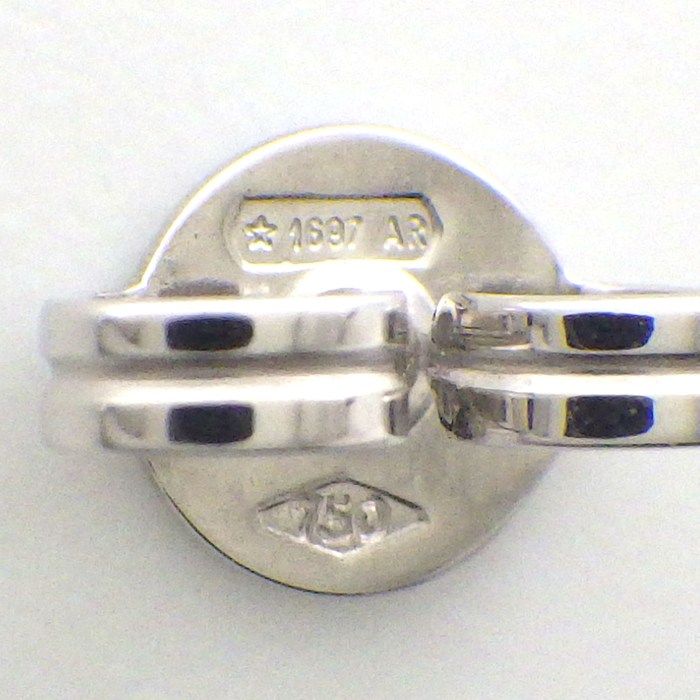 Gucci Earrings Swing Drop 4 Point Amethyst 18k White Gold