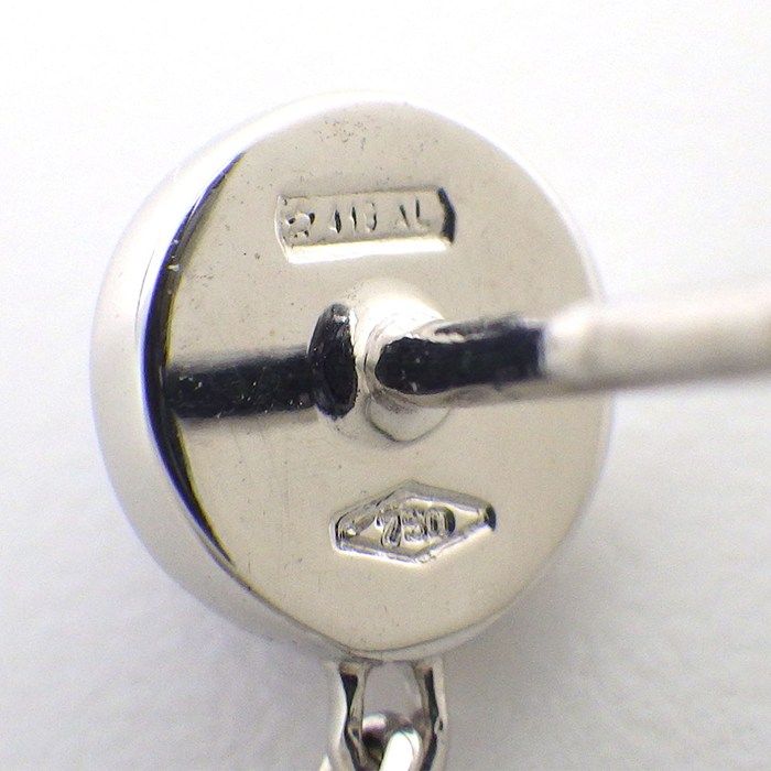 Gucci Earrings Swing Drop 4 Point Amethyst 18k White Gold