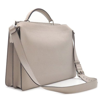 Fendi 2way Bag Peekaboo Iseeu Medium Leather Gray Silver Hardware Iseeu Handbag