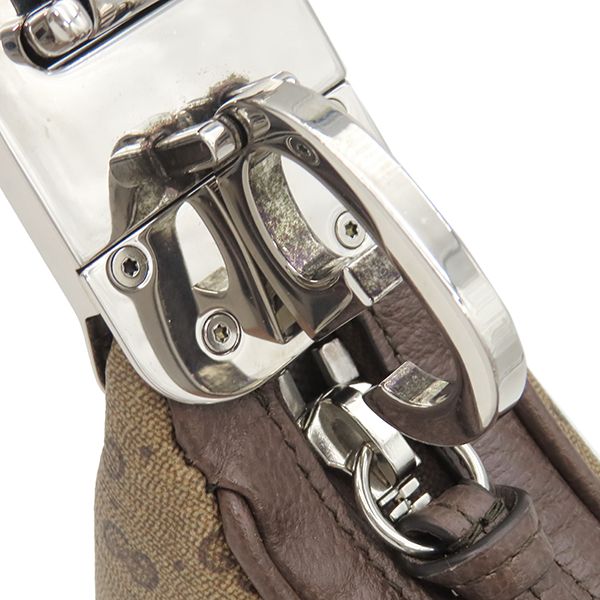 Gucci 2way Bag Micro GG Supreme Canvas Leather Beige and Ebony Silver Hardware