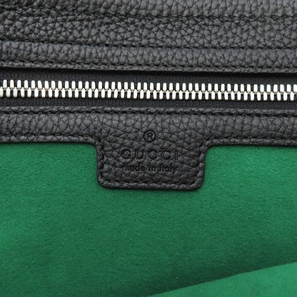 Gucci Shoulder Bag Jumbo GG Messenger Bag Leather Jumbo Ggleather Black Silver