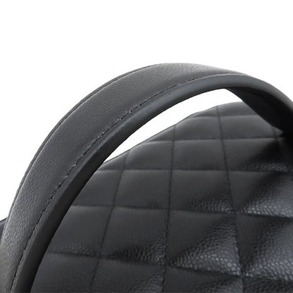 Chanel Handbag Timeless Classic Vanity Leather Caviar Skin Black Gold Hardware