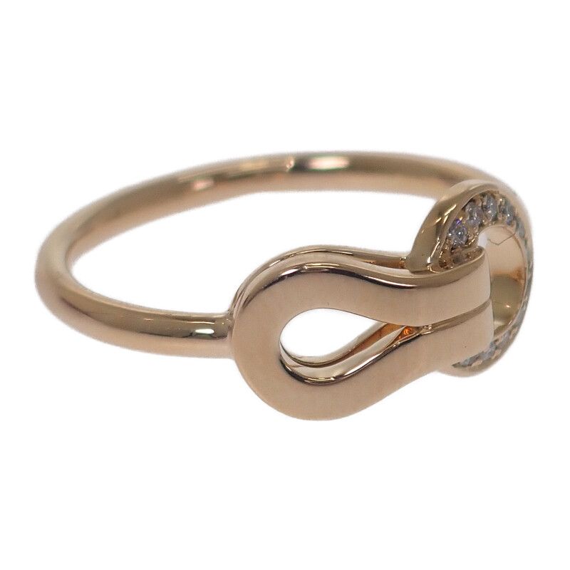 Cartier Agraf Half Diamond #8 B4209348 Ring 18K Pink Gold Pink Gold Diamond