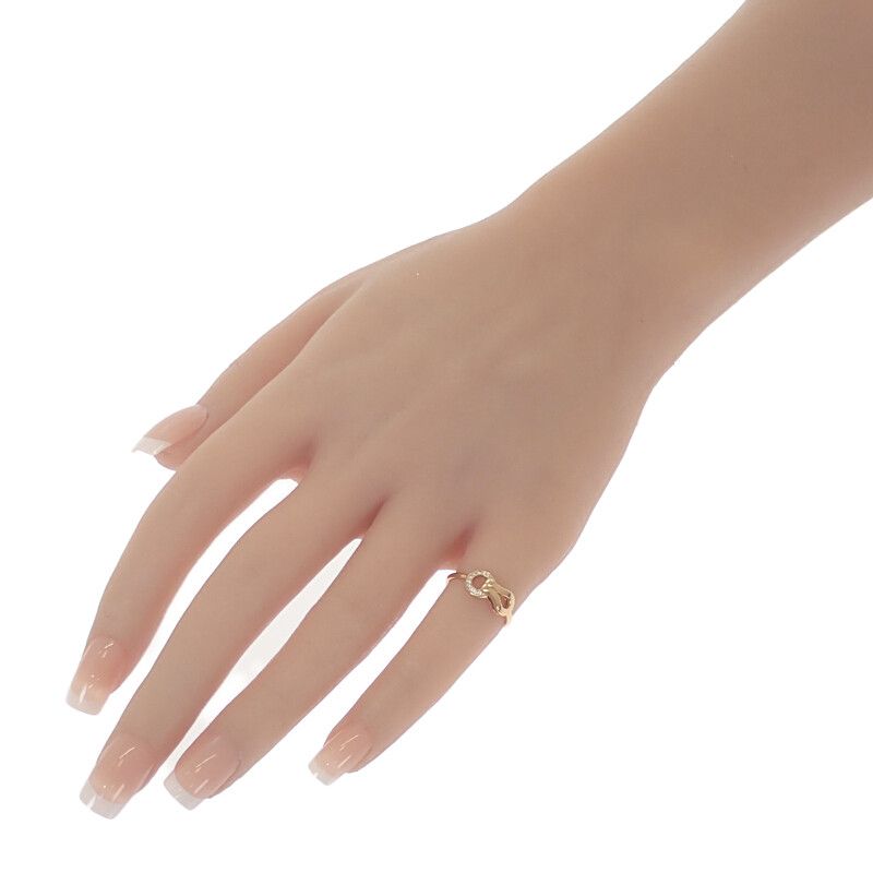 Cartier Agraf Half Diamond #8 B4209348 Ring 18K Pink Gold Pink Gold Diamond