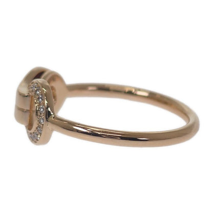 Cartier Agraf Half Diamond #8 B4209348 Ring 18K Pink Gold Pink Gold Diamond
