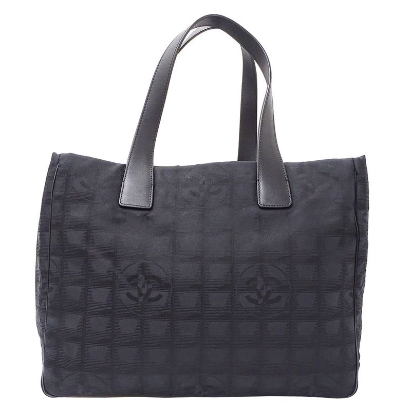 Chanel Bag Women's Brand Tote Nylon New Travel Tote MM Black Handbag Stylish