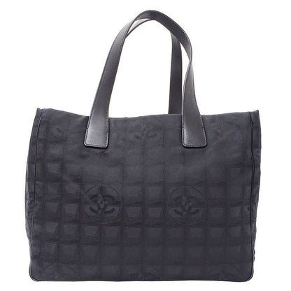 Chanel Bag Women's Brand Tote Nylon New Travel Tote MM Black Handbag Stylish