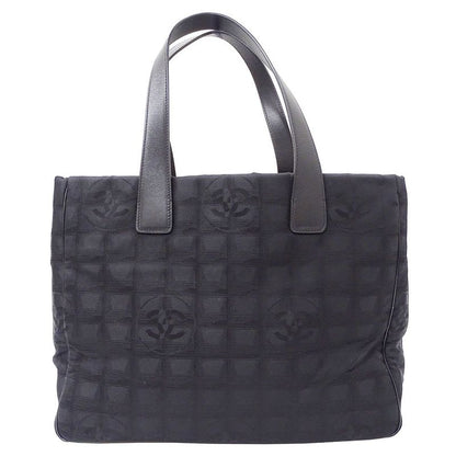 Chanel Bag Women's Brand Tote Nylon New Travel Tote MM Black Handbag Stylish
