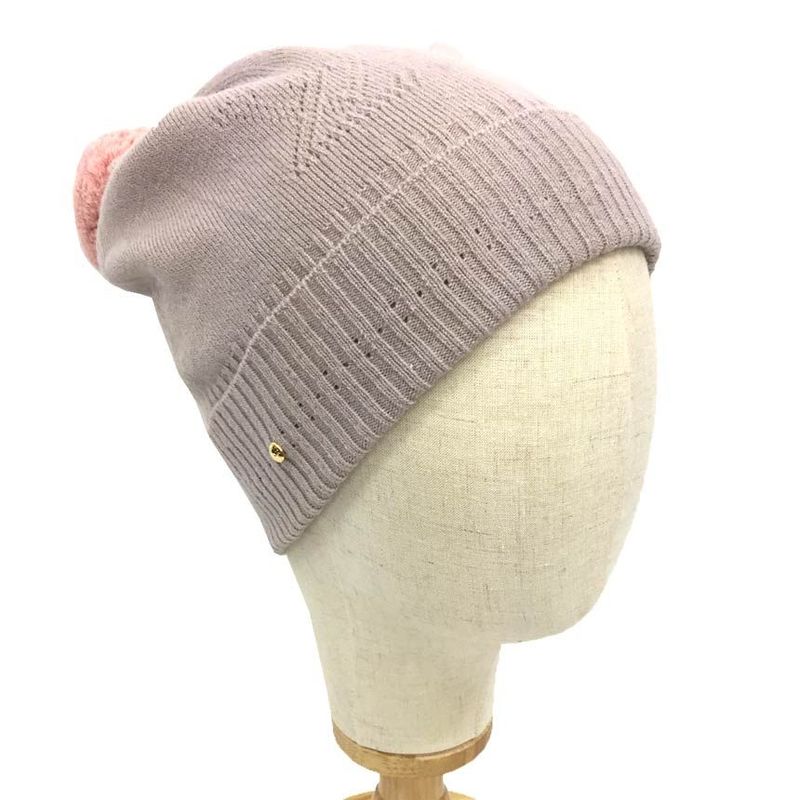 Louis Vuitton Monogram Knit Hat Beanie Mahina M75540 Pink Aq11572