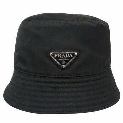 Prada "re-nylon Bucket Hat" Hat Triangle Logo Triangle Logo Plate Nylon 2hc137