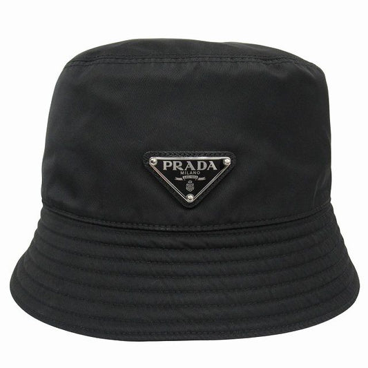 Prada "re-nylon Bucket Hat" Hat Triangle Logo Triangle Logo Plate Nylon 2hc137