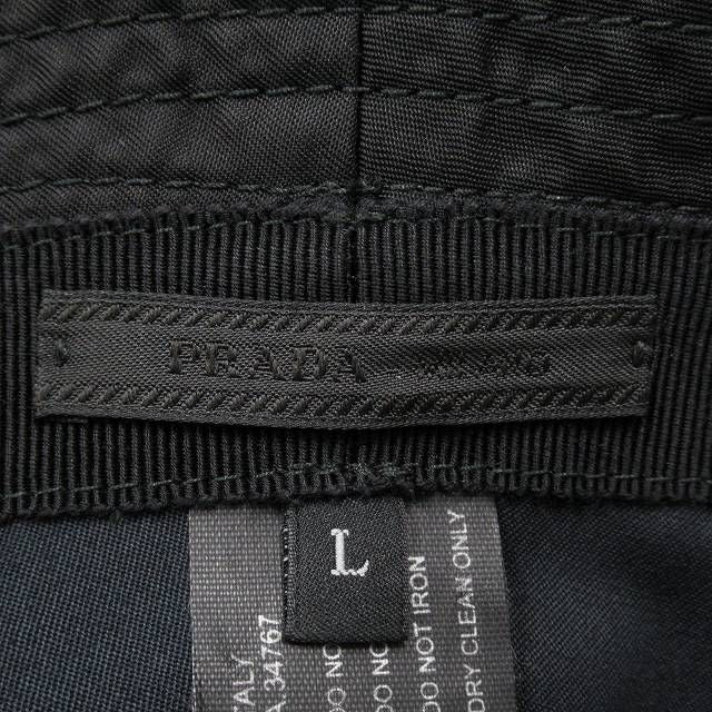 Prada "re-nylon Bucket Hat" Hat Triangle Logo Triangle Logo Plate Nylon Size L