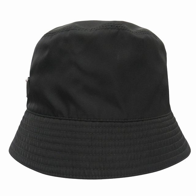 Prada "re-nylon Bucket Hat" Hat Triangle Logo Triangle Logo Plate Nylon Size L