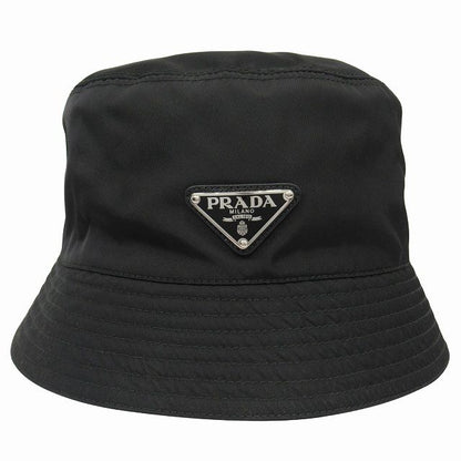Prada "re-nylon Bucket Hat" Hat Triangle Logo Triangle Logo Plate Nylon Size L