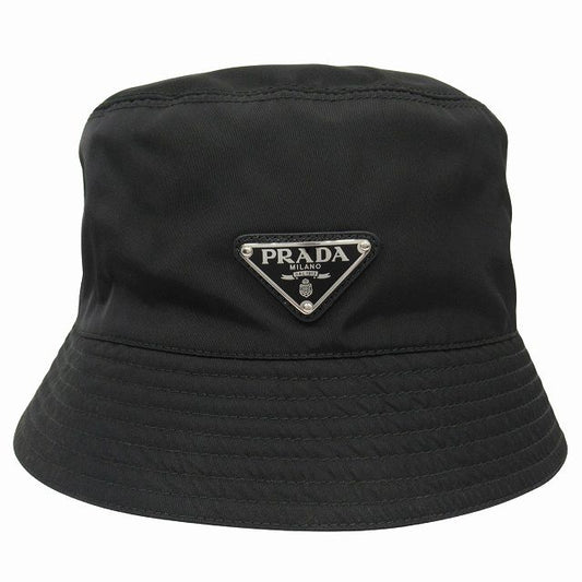 Prada "re-nylon Bucket Hat" Hat Triangle Logo Triangle Logo Plate Nylon Size L