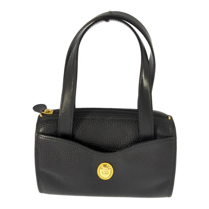 Christian DIOR Leather Mini Handbag / Black / Next Day Delivery Available []B