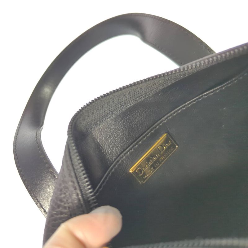 Christian DIOR Leather Mini Handbag / Black / Next Day Delivery Available []B