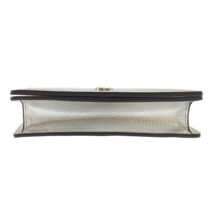 Gucci GG Marmont Chain Shoulder Wallet / 497985 / Silver / Wallet Bag [] A