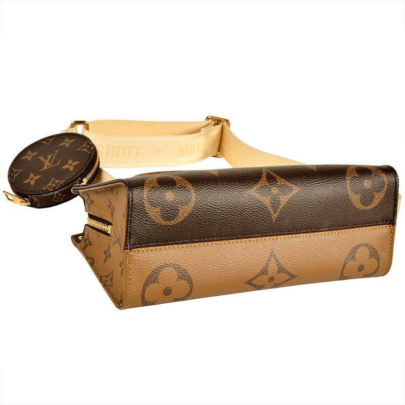 Louis Vuitton On The Go EW 2way Handbag Monogram Reverse M46653 Brown Gold