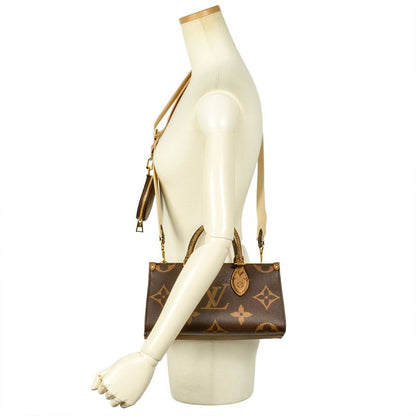 Louis Vuitton On The Go EW 2way Handbag Monogram Reverse M46653 Brown Gold
