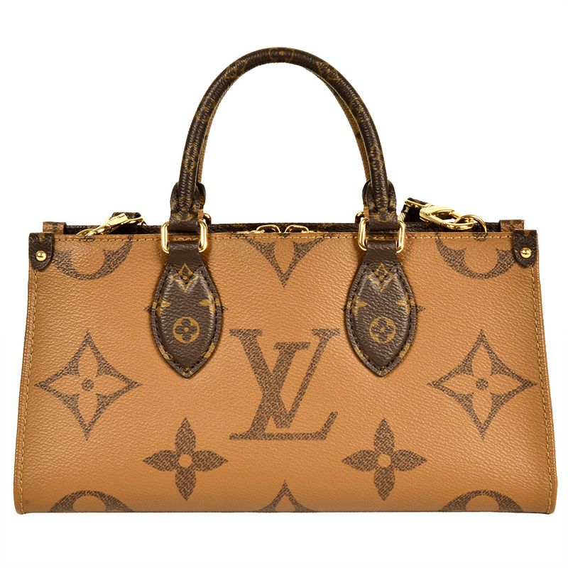 Louis Vuitton On The Go EW 2way Handbag Monogram Reverse M46653 Brown Gold