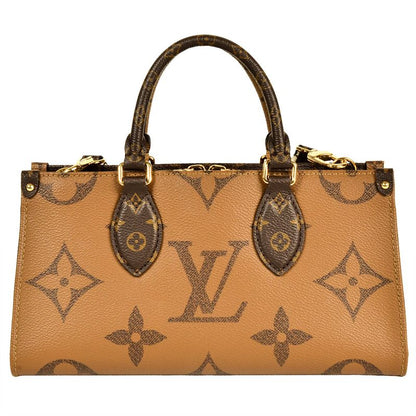 Louis Vuitton On The Go EW 2way Handbag Monogram Reverse M46653 Brown Gold