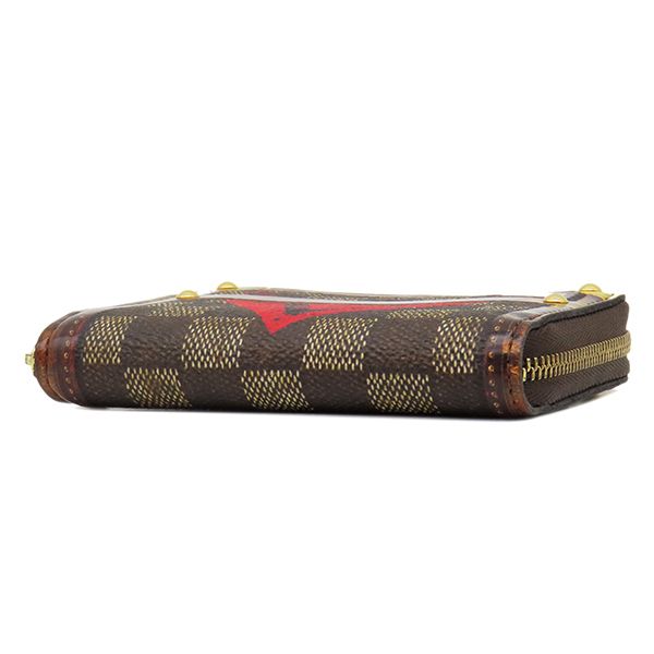 Louis Vuitton Coin Case Trunk Time Zippy Coin Purse Damier Canvas Damier X Red