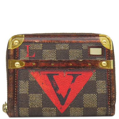 Louis Vuitton Coin Case Trunk Time Zippy Coin Purse Damier Canvas Damier X Red