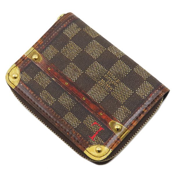 Louis Vuitton Coin Case Trunk Time Zippy Coin Purse Damier Canvas Damier X Red