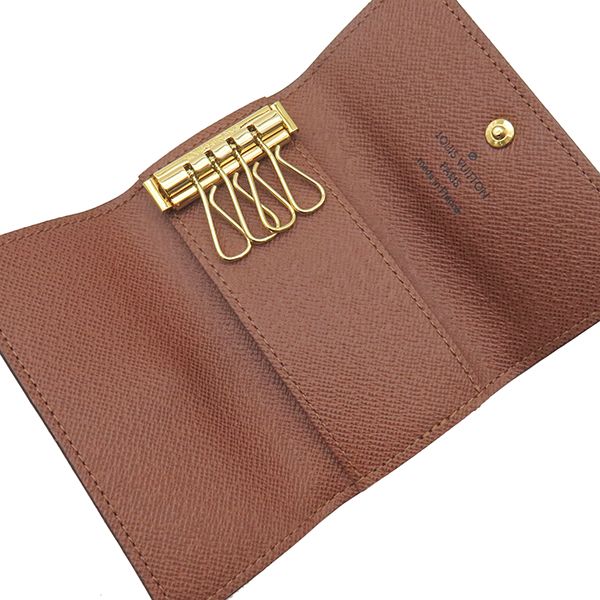 Louis Vuitton Key Case Multicles 4 Monogram Canvas Monogram Gold Hardware Brown