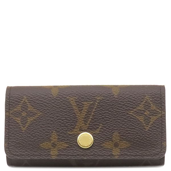 Louis Vuitton Key Case Multicles 4 Monogram Canvas Monogram Gold Hardware Brown