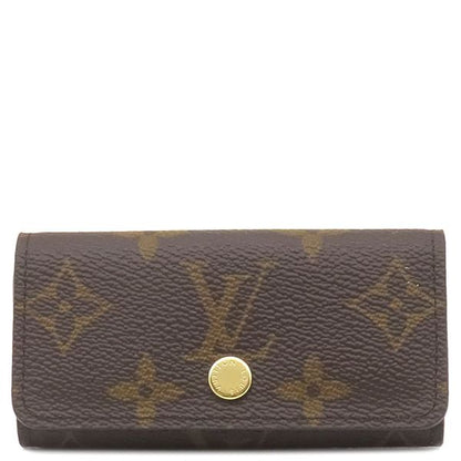 Louis Vuitton Key Case Multicles 4 Monogram Canvas Monogram Gold Hardware Brown