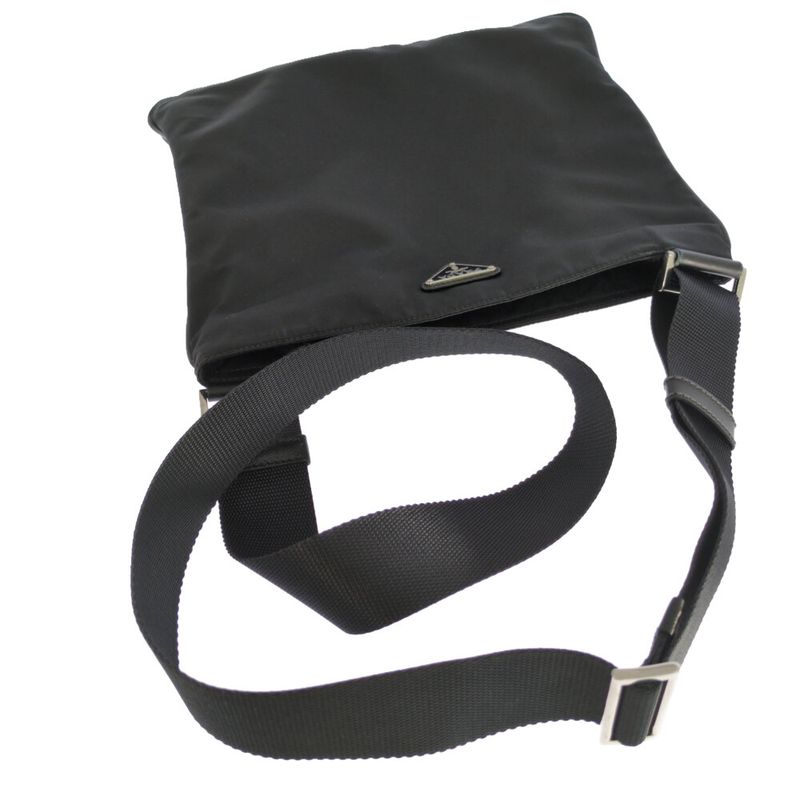 Prada Silver Hardware Crossbody Shoulder Bag / Black / Next Day Delivery