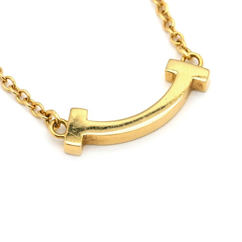 Tiffany & Co Tiffany & Co Necklace T Smile Mini Pendant 18k Yellow Gold Yellow
