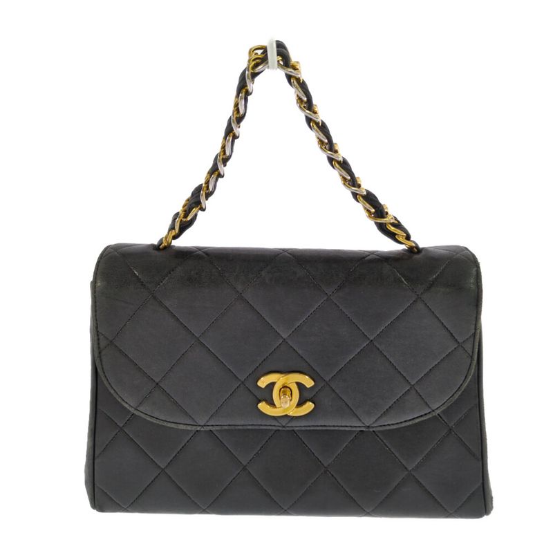 Chanel Matelasse - W Chain Handbag / Black / Next Day Delivery Available []B