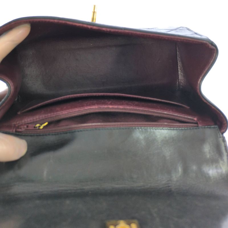 Chanel Matelasse - W Chain Handbag / Black / Next Day Delivery Available []B