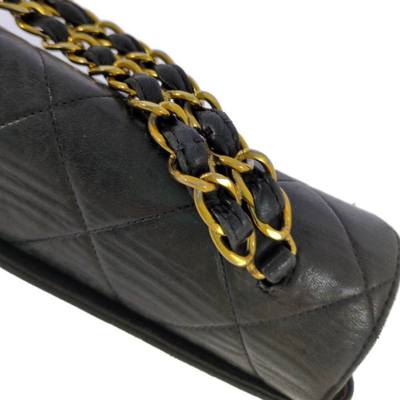 Chanel Matelasse - W Chain Handbag / Black / Next Day Delivery Available []B