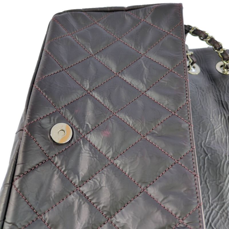 Chanel Coco Mark Wrinkled W Chain Handbag / Bordeaux / Next Day Delivery