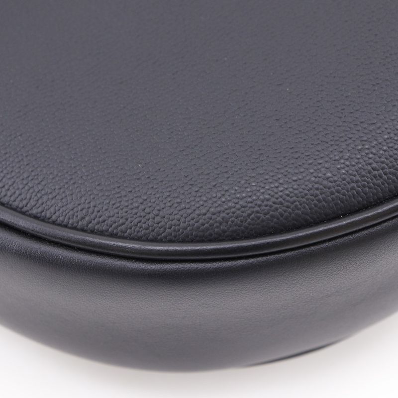 Bvlgari Bulgari Serpenti Ellipse Half Moon 291953 Leather Black Ladies Shoulder