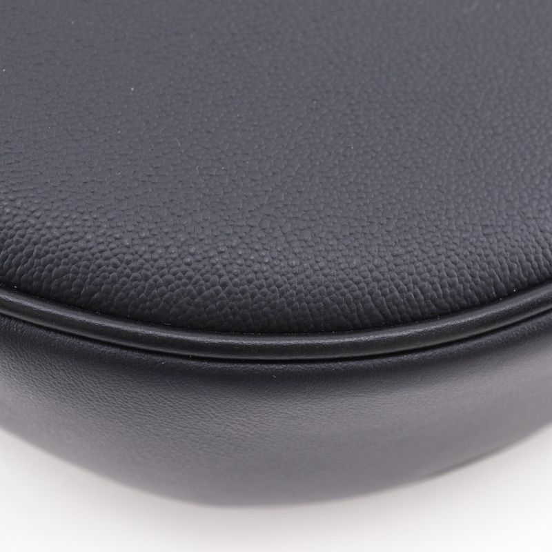 Bvlgari Bulgari Serpenti Ellipse Half Moon 291953 Leather Black Ladies Shoulder