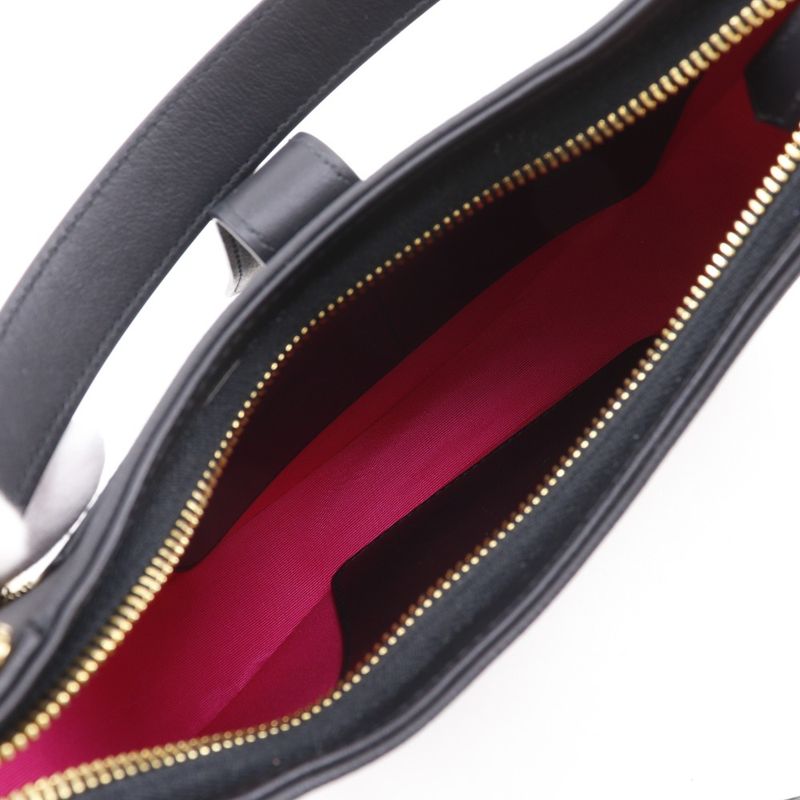 Bvlgari Bulgari Serpenti Ellipse Half Moon 291953 Leather Black Ladies Shoulder