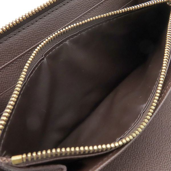 Louis Vuitton Long Wallet Zippy Organizer Damier Canvas Ebène Gold Hardware