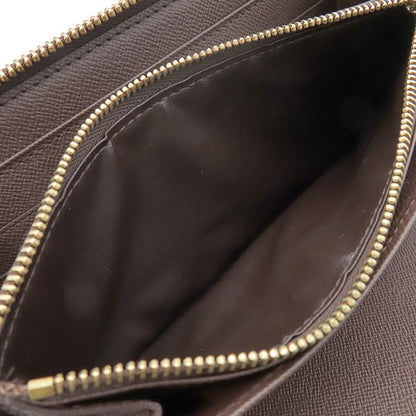Louis Vuitton Long Wallet Zippy Organizer Damier Canvas Ebène Gold Hardware