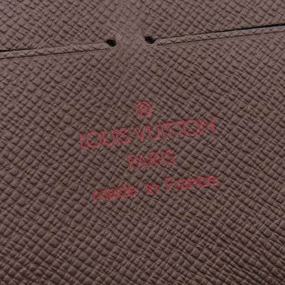 Louis Vuitton Long Wallet Zippy Organizer Damier Canvas Ebène Gold Hardware