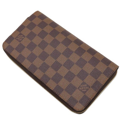 Louis Vuitton Long Wallet Zippy Organizer Damier Canvas Ebène Gold Hardware